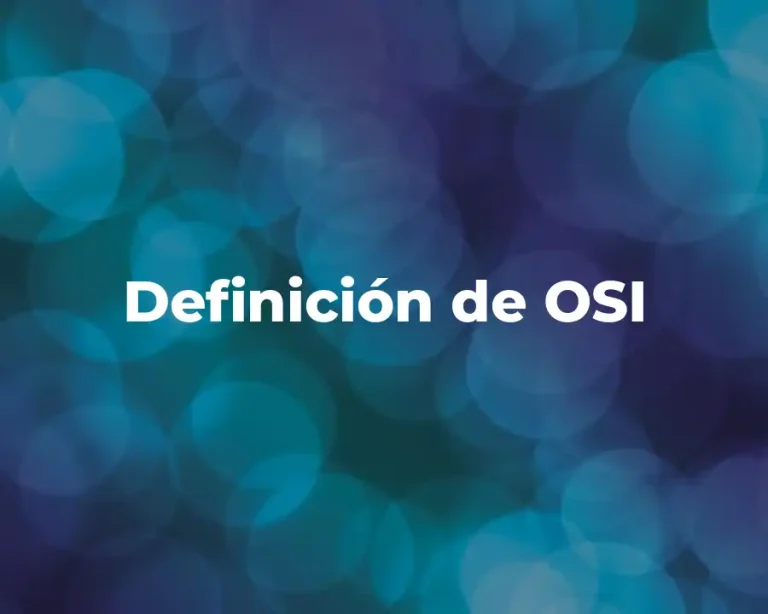 Definición de OSI
