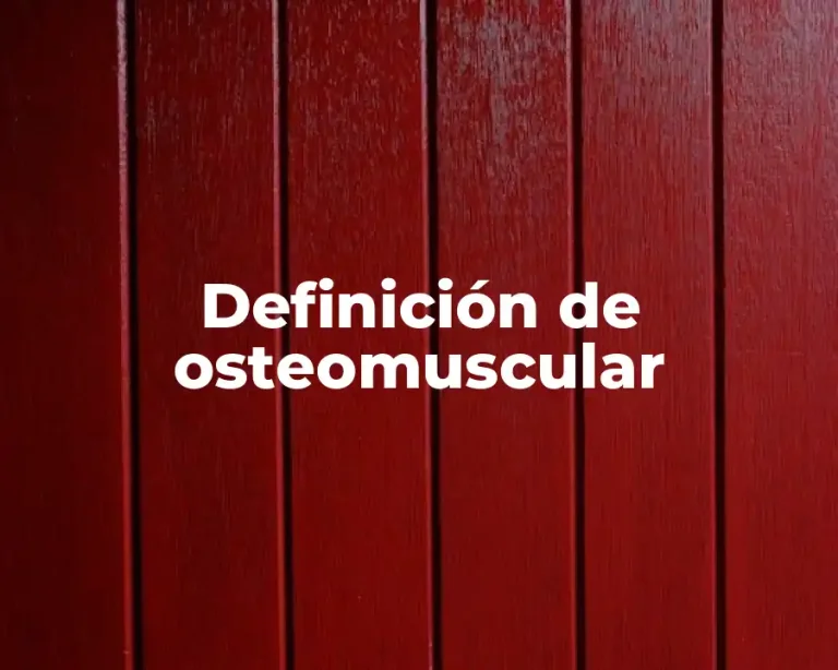 Definición de osteomuscular