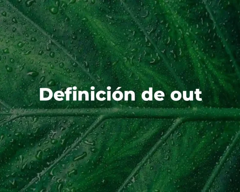 Definición de out