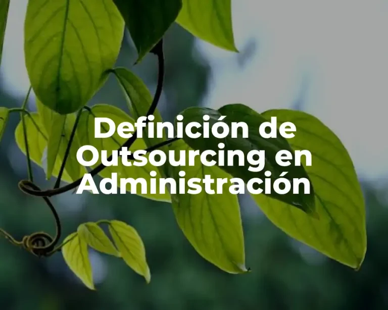 Definición de Outsourcing en Administración