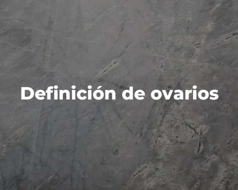 Definición de ovarios