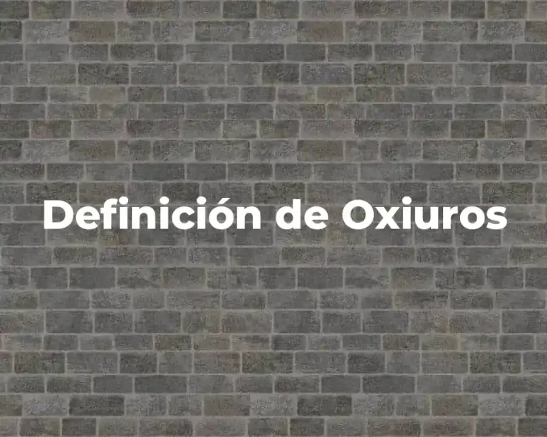 Definición de Oxiuros