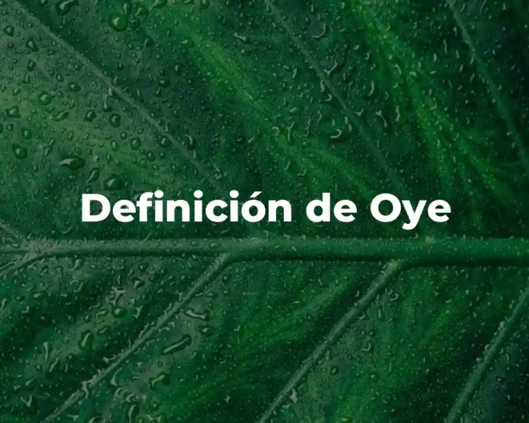 Definición de Oye