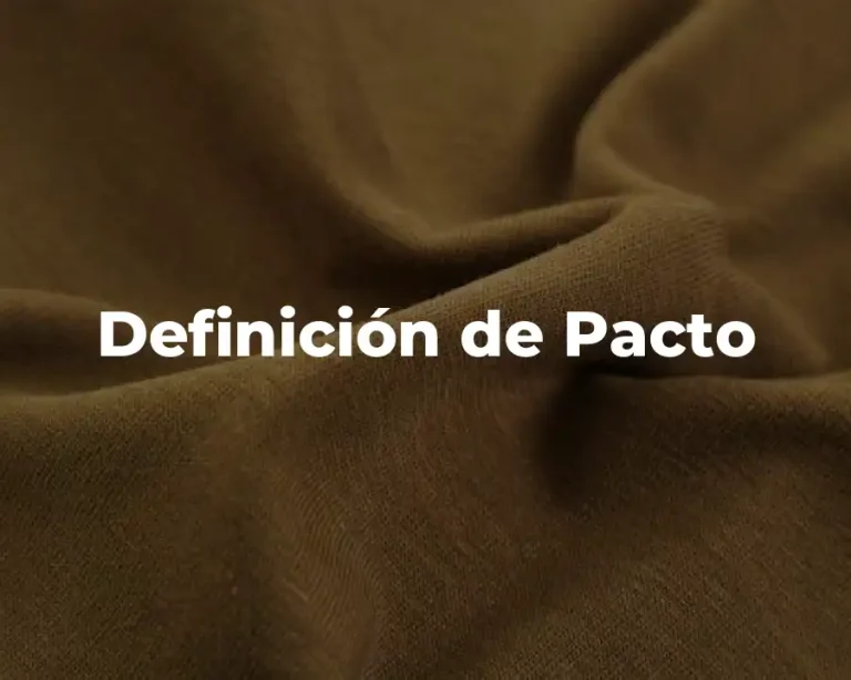 Definición de Pacto