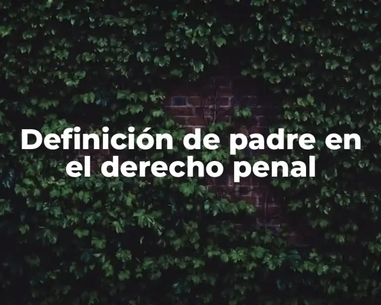 Definición de padre en el derecho penal