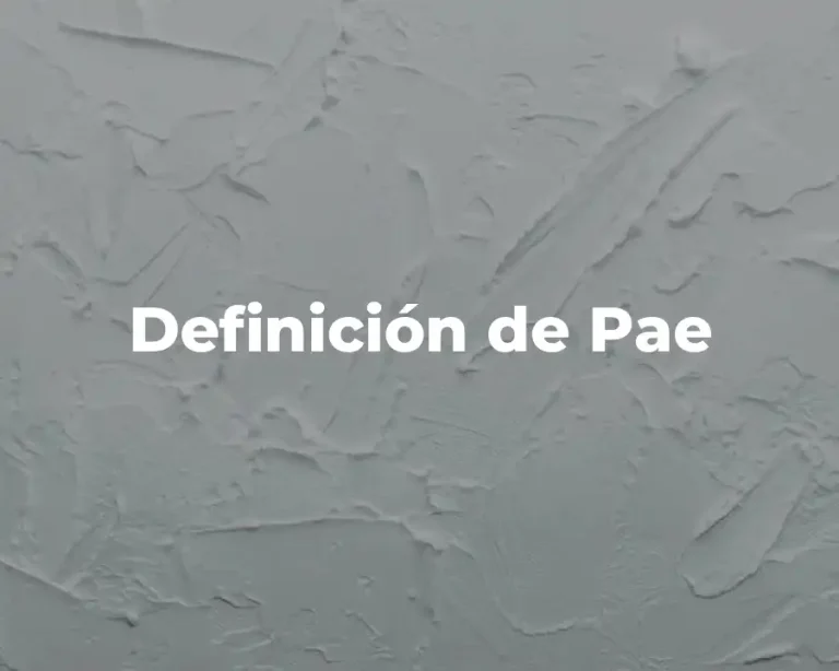 Definición de Pae