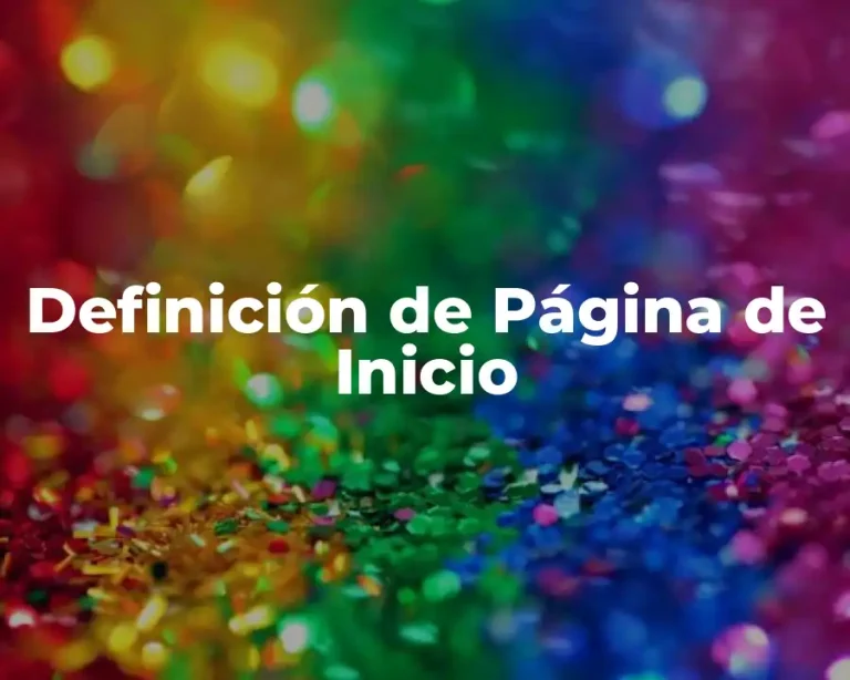Definición de Página de Inicio