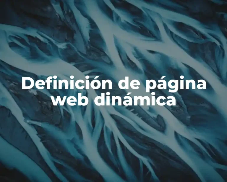Definición de página web dinámica