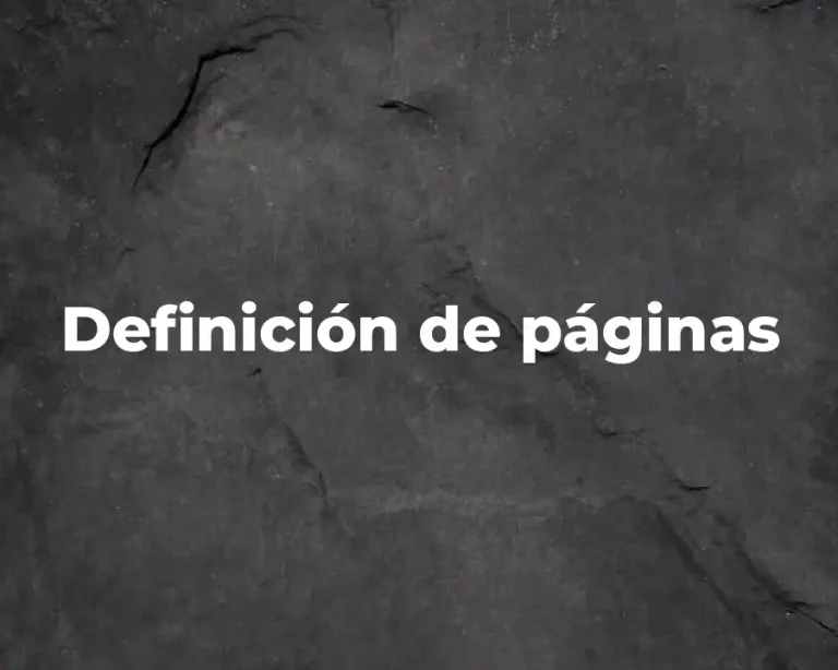 Definición de páginas