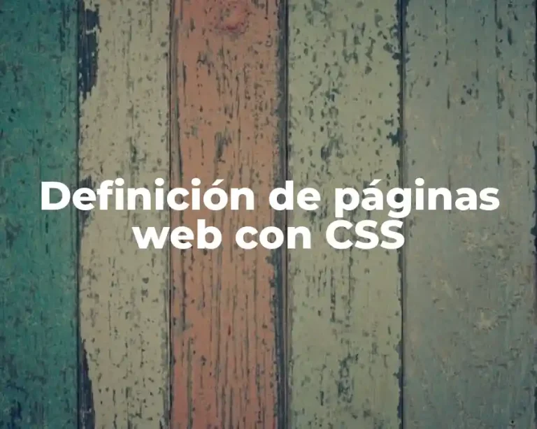 Definición de páginas web con CSS