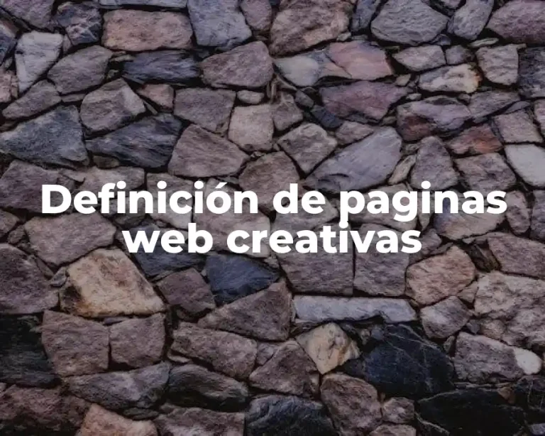 Definición de paginas web creativas