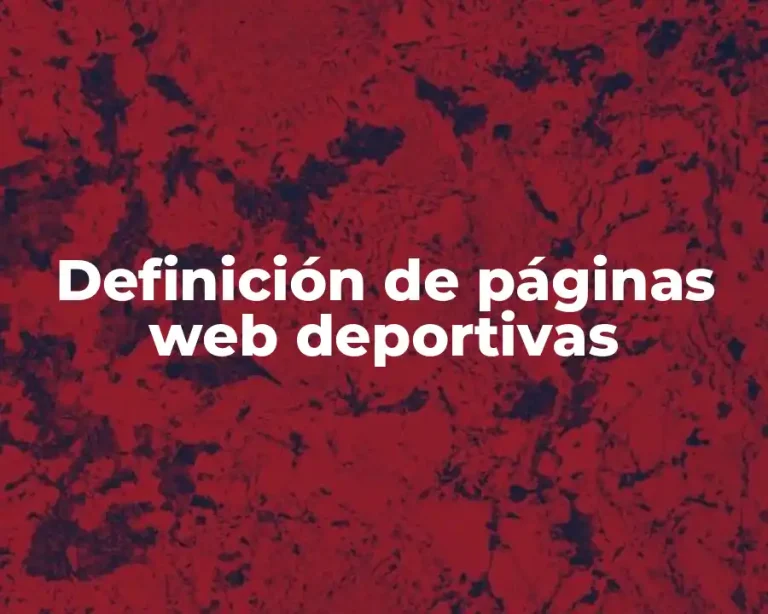 Definición de páginas web deportivas