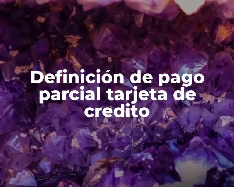 Definición de pago parcial tarjeta de credito