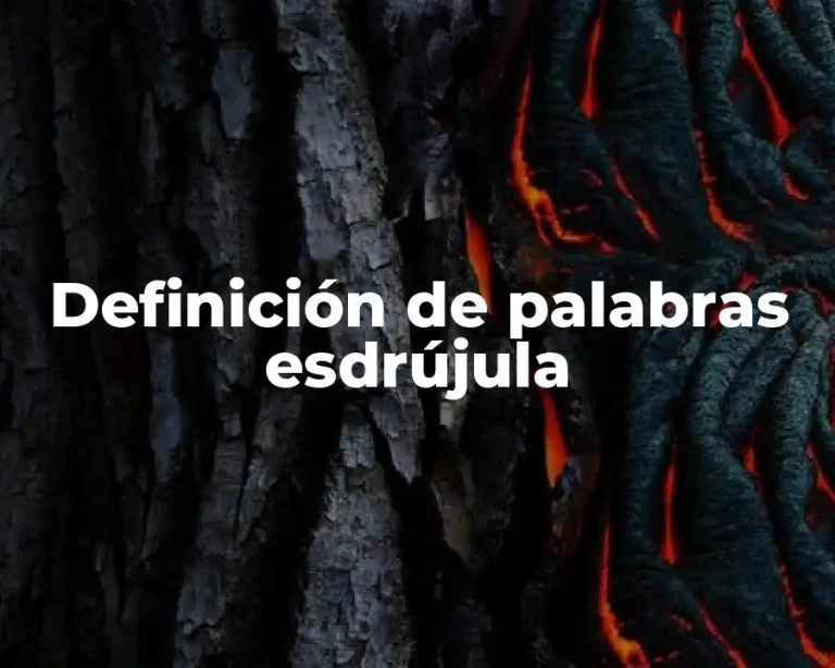 Definición de palabras esdrújula