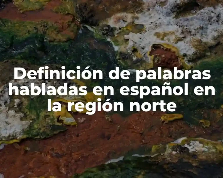 Definición de palabras habladas en español en la región norte
