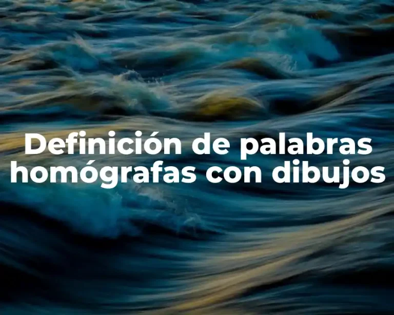 Definición de palabras homógrafas con dibujos