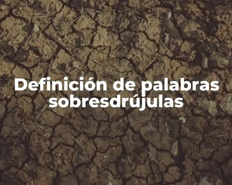 Definición de palabras sobresdrújulas