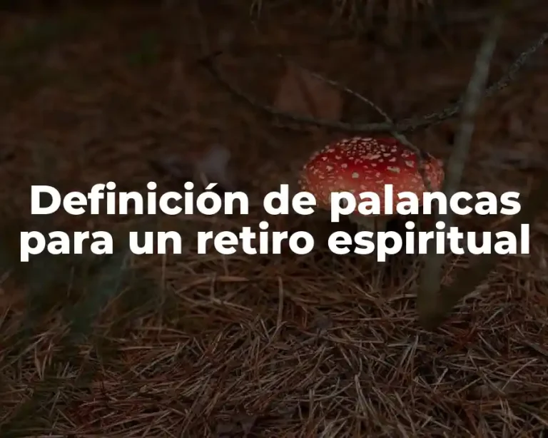 Definición de palancas para un retiro espiritual