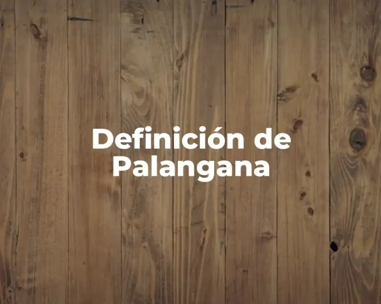 Definición de Palangana