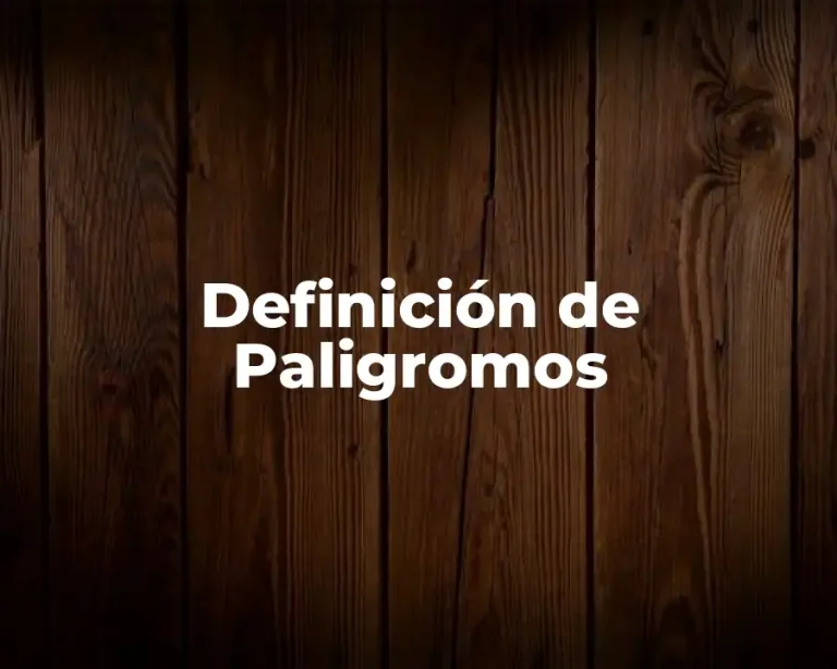 Definición de Paligromos