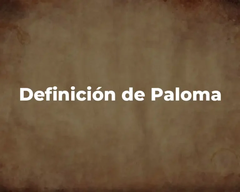 Definición de Paloma