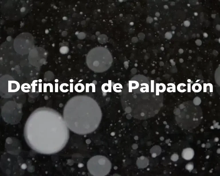 Definición de Palpación