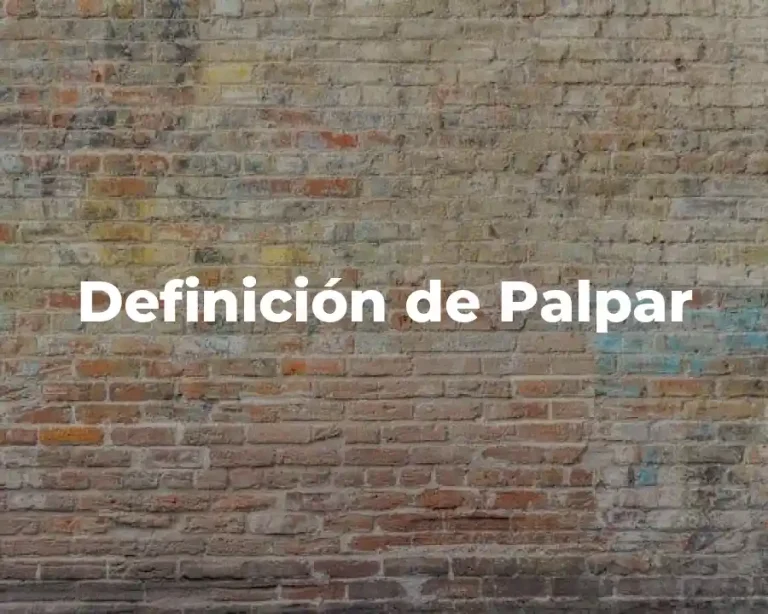 Definición de Palpar