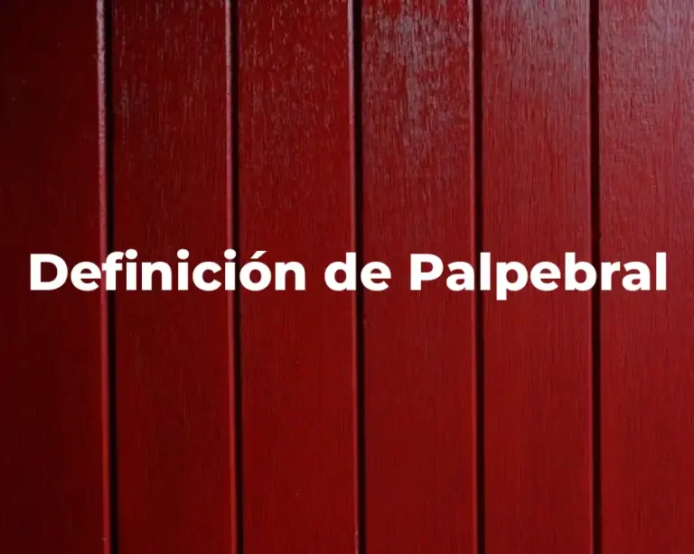 Definición de Palpebral
