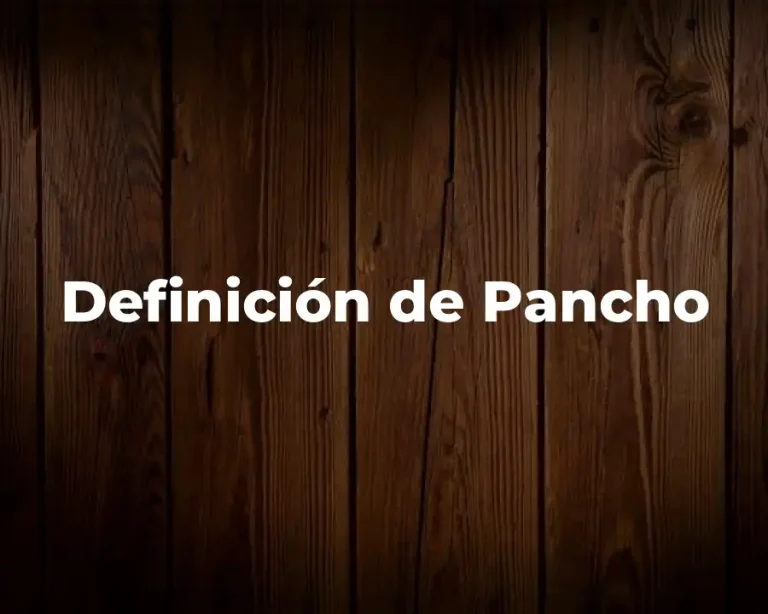 Definición de Pancho