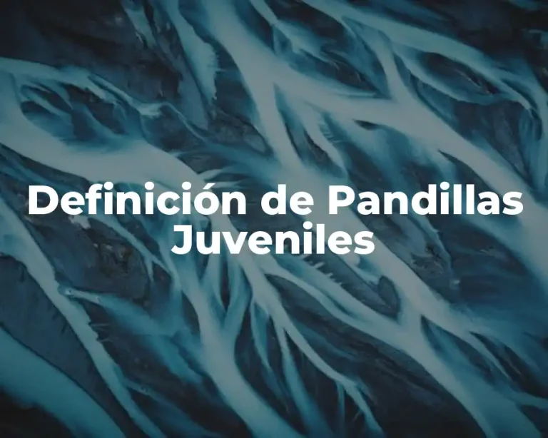 Definición de Pandillas Juveniles