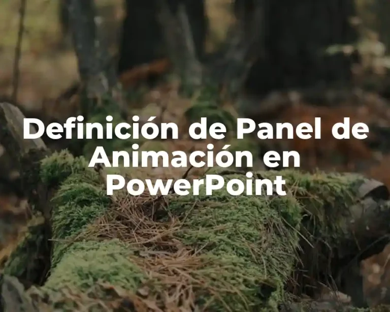 Definición de Panel de Animación en PowerPoint