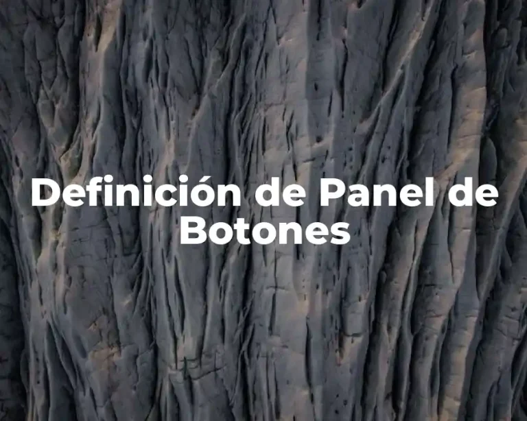 Definición de Panel de Botones