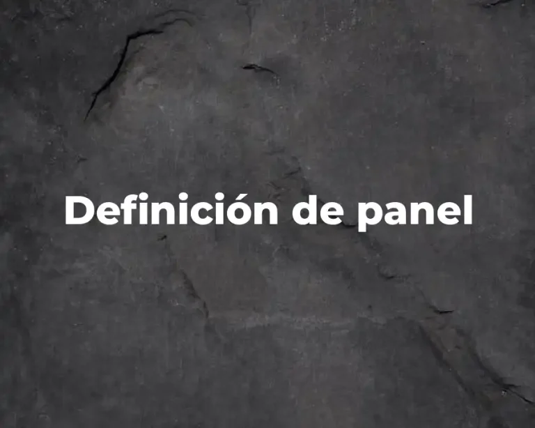 Definición de panel