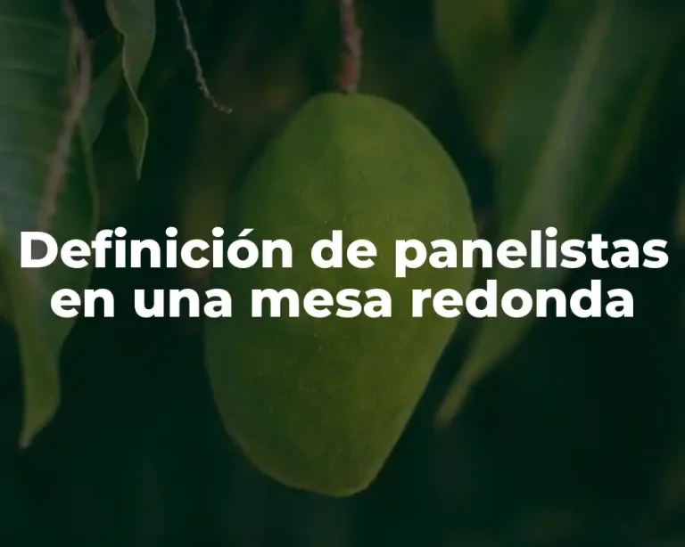 Definición de panelistas en una mesa redonda