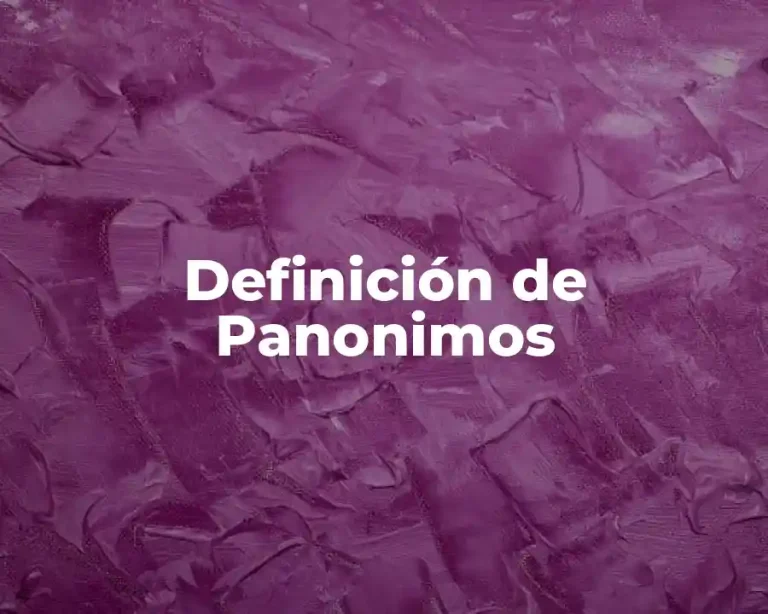 Definición de Panonimos