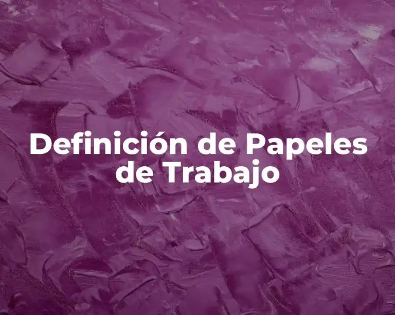 Definición de Papeles de Trabajo