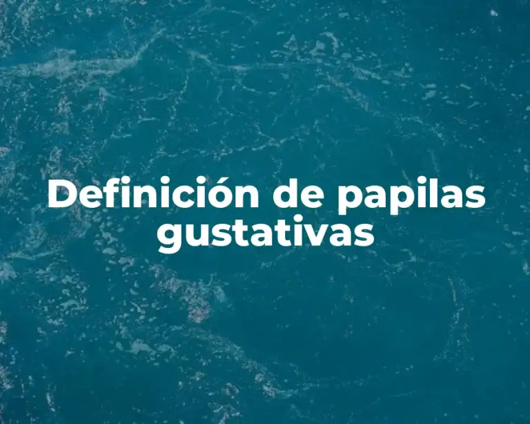 Definición de papilas gustativas
