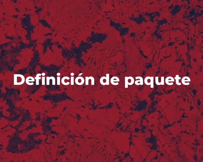 Definición de paquete