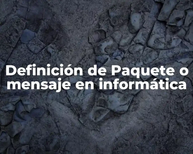 Definición de Paquete o mensaje en informática