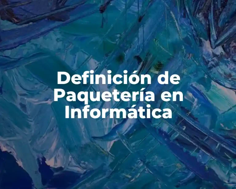Definición de Paquetería en Informática