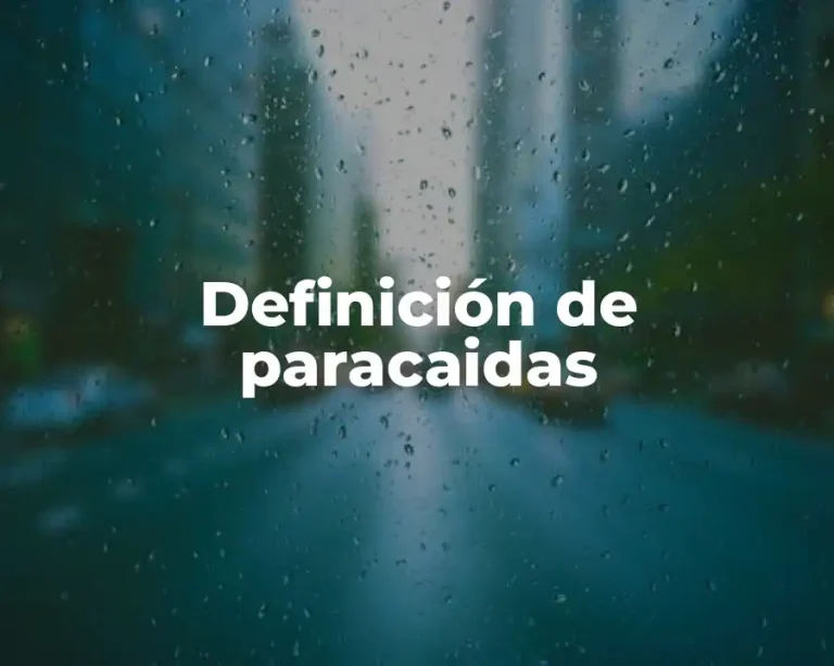Definición de paracaidas