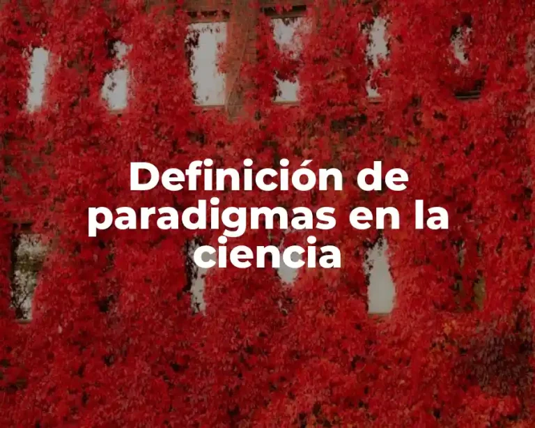 Definición de paradigmas en la ciencia