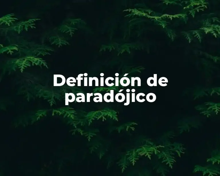 Definición de paradójico