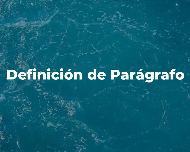Definición de Parágrafo