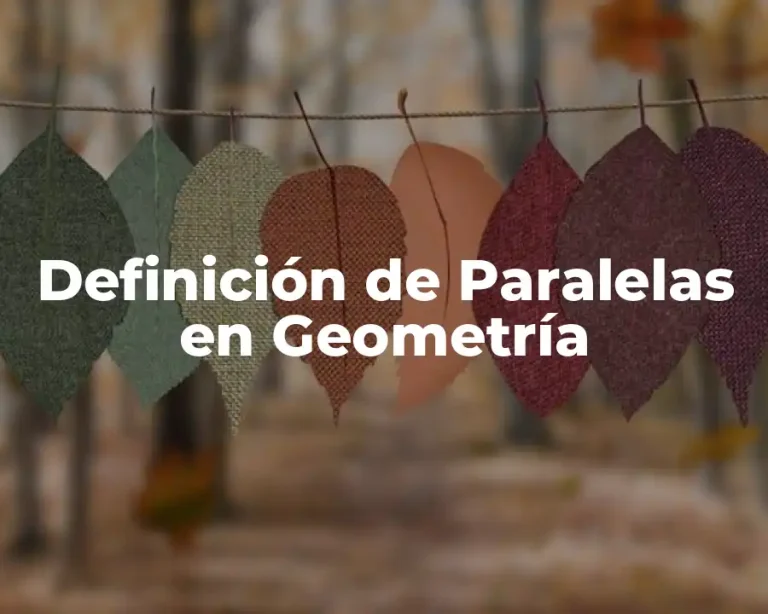 Definición de Paralelas en Geometría