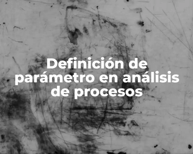 Definición de parámetro en análisis de procesos