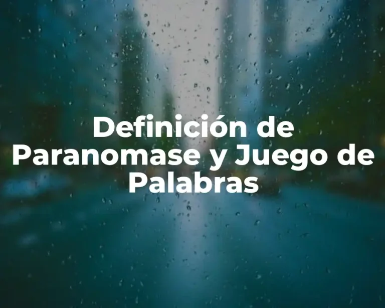 Definición de Paranomase y Juego de Palabras