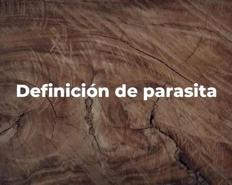 Definición de parasita