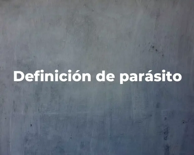 Definición de parásito