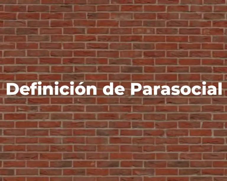 Definición de Parasocial